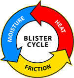 Blister Cycle - Moisture - Friction - Heat