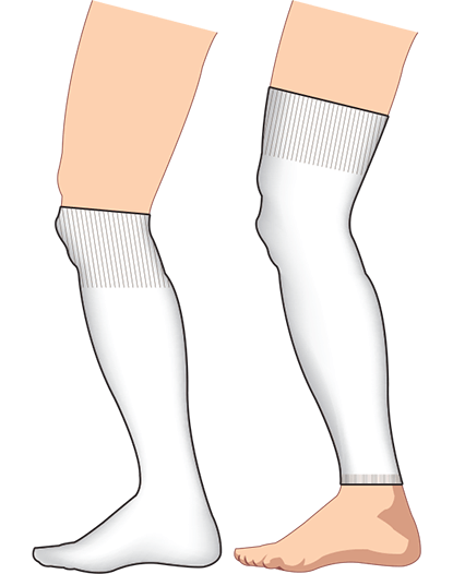 Sanitary Tube Sock / Leg Sleeve - White