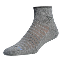 Running Lite-Mesh - 1/4 Crew - Gray Heathered