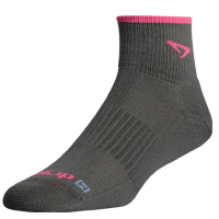 Trail Running Dark Gray & Pink 1/4 Crew